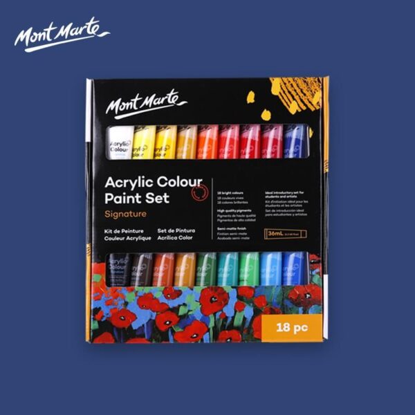 Mont Marte Signature Acrylic Colour Paint 36 ml Set Of 18 Pcs. - Image 2