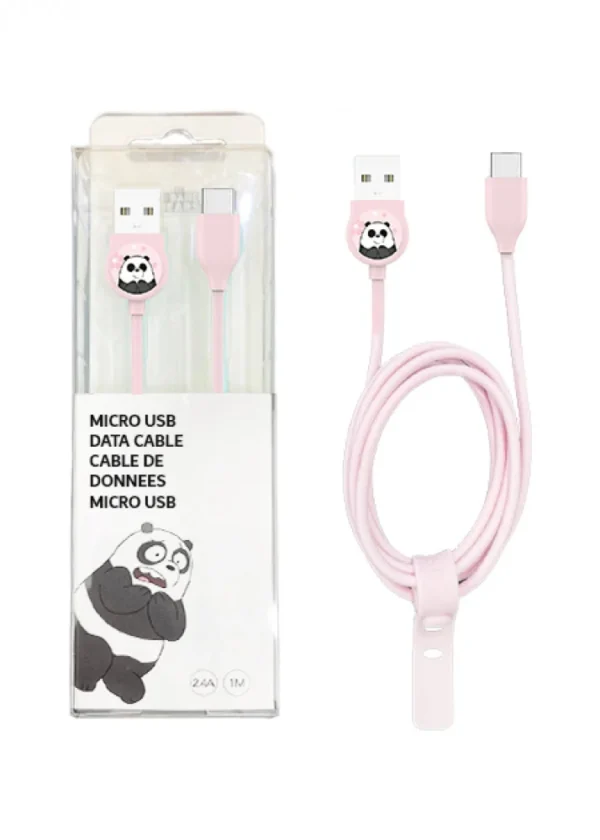 We Bare Bears-Micro USB Data Cable - Panda