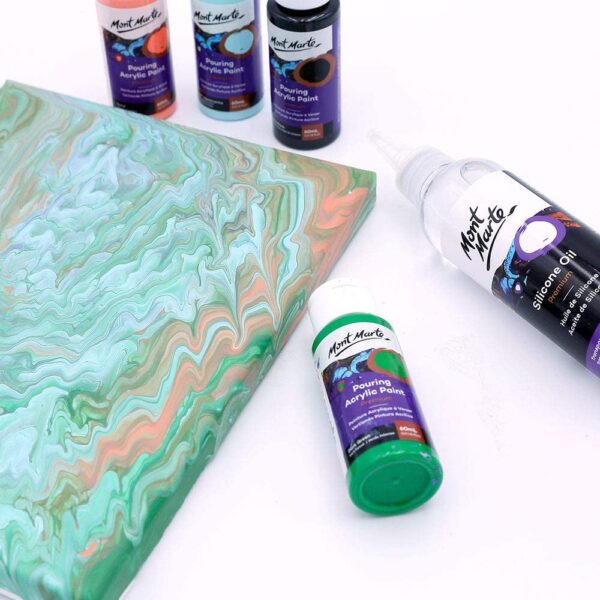 Mont Marte Pouring Acrylic Paint Set Premium 4 pc x 60 ml. - Image 9