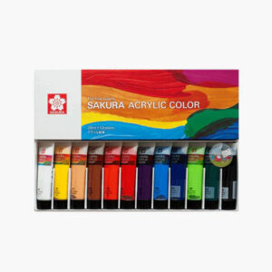 Sakura Acrylic Paint 12 Colors Set 20 ml Tube.