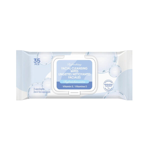 Refreshing Facial Cleansing Wipes (Vitamin E).