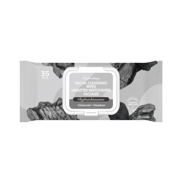 Refreshing Facial Cleansing Wipes (Charcoal).