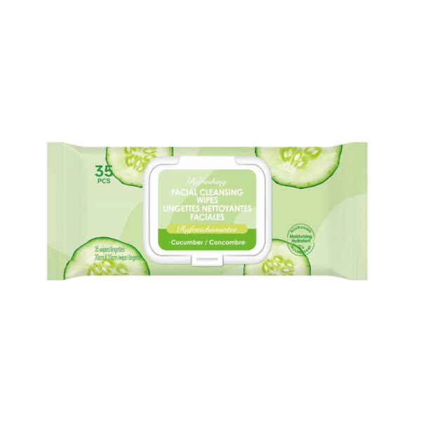 Refreshing Facial Cleansing Wipes (Cucumber).