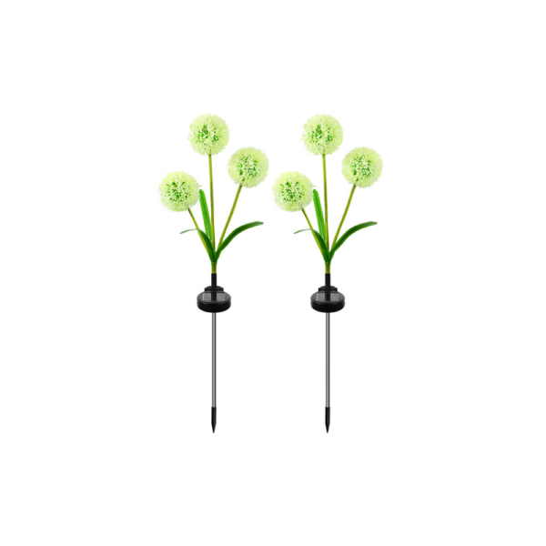 Pack of 2 | Solar 3-head onion flower ball (Random Colors). - Image 5