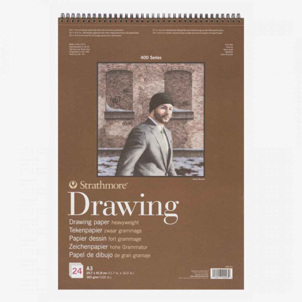 Strathmore Drawing Spiral Pad 163gsm A3.