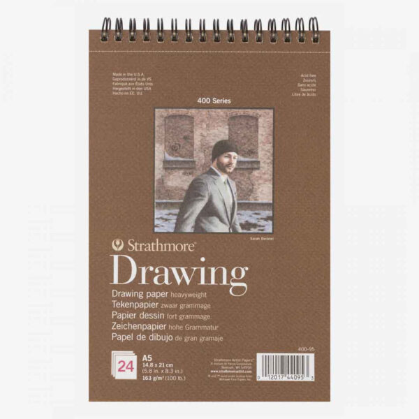 Strathmore Drawing Spiral Pad 163gsm A5.