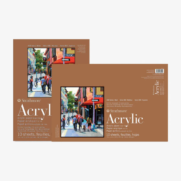 Strathmore Series 400 Acrylic Pad Natural White 400 gsm 12'' × 18''. - Image 2