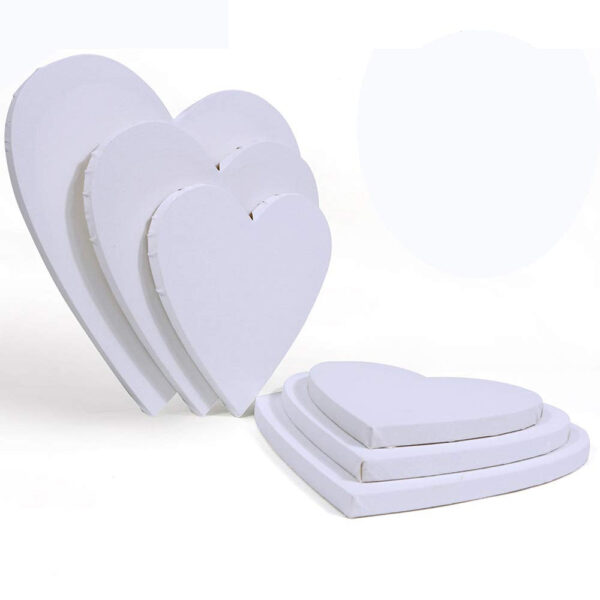 Superb Board Heart Shape Artist Canvas Board Available In Different Sizes. - Image 3