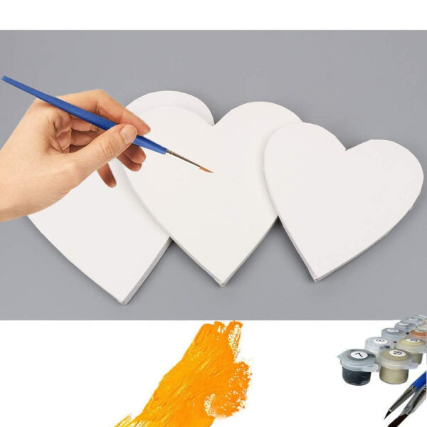 Superb Board Heart Shape Artist Canvas Board Available In Different Sizes. - Image 4