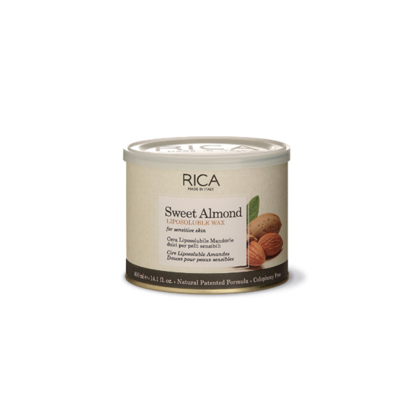Rica Sweet Almond Liposoluble Painless Hair Removal Wax For Men & Women| Quick & Easy Tan Removal Waxing For Face, Armpit & Body| 400 ml: