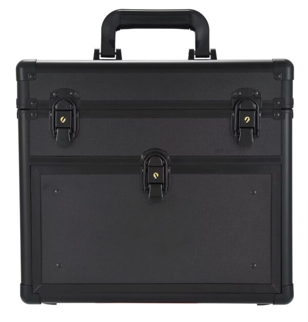 Portable Aluminum Makeup Case Beauty Vanity Case With Mirror Professional Nail Travel Organizer Box With Trays Inside(Available in Various Colors): - Image 6
