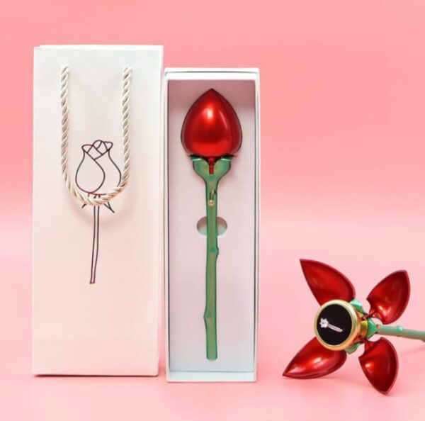 Red Rose Jewelry Box Highly Resistant To Oxidation Metal Baking Paint Synthetic Resin Jewelry Packaging Box Valentine's Day Box/Gift Box: