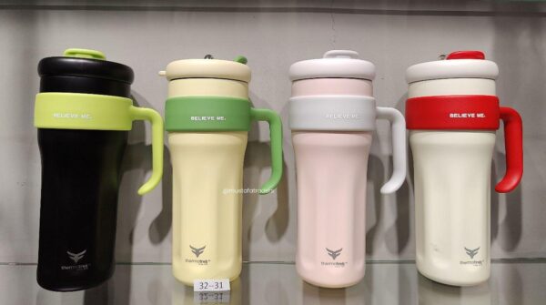 Believe Me Quencher 1250ML Thermal Bottle Coffee Cup Vacuum Mug 304 Stainless Steel Water Bottle Non-slip Leak-Proof Thermos Insulated Cup: ,Available In 7 Colors: