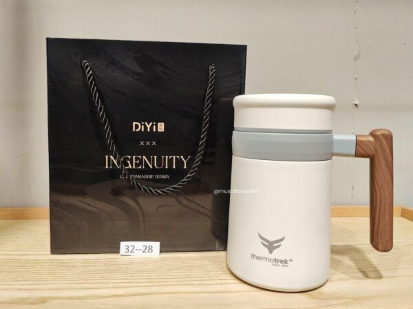 Travel Coffee Mug 480ML Thermal Bottle Coffee Cup Vacuum Mug  Non-slip Leak-Proof  Thermos Insulated Cup: ,Available In 2 Colors :Item Code:(32-28,Skin),(32-29,Black): - Image 3
