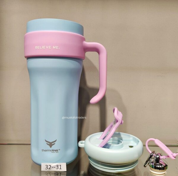 Believe Me Quencher 1250ML Thermal Bottle Coffee Cup Vacuum Mug 304 Stainless Steel Water Bottle Non-slip Leak-Proof Thermos Insulated Cup: ,Available In 7 Colors: - Image 4