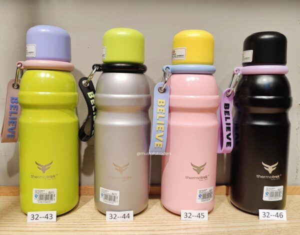 Believe Me Vacuum Insulated Stainless Steel Bottle -600 ml (4 Colors)(Item Code:33-43,Yellow):(Item Code:33-44,Grey),(Item Code:33-45,Pink),(Item Code:33-46,Black)