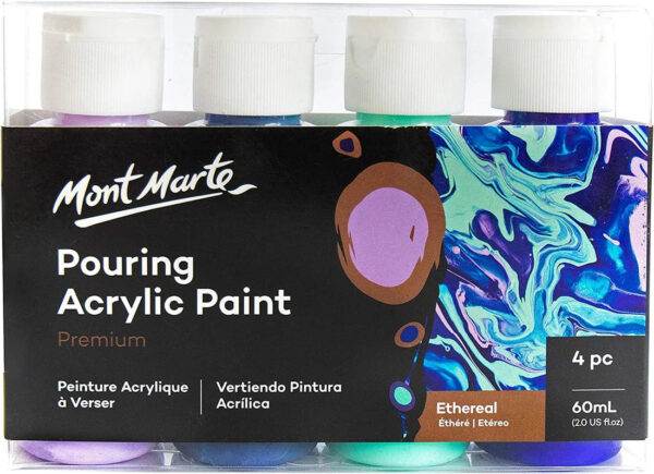 Mont Marte Pouring Acrylic Paint Set Premium 4 pc x 60 ml. - Image 3
