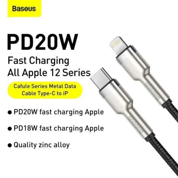 Baseus Metal Data Cable Type-C to iP 20W - Image 5