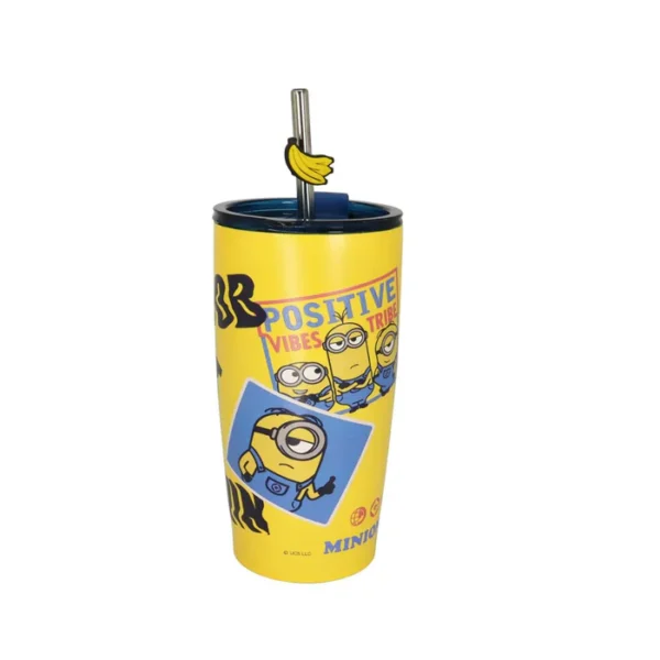 Minions Collection Steel Tumbler with Straw (530mL)