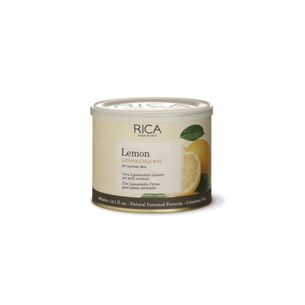 Rica Lemon Liposoluble Painless Hair Removal Wax For Men & Women| Quick & Easy Tan Removal Waxing For Face, Armpit & Body| 400 ml: