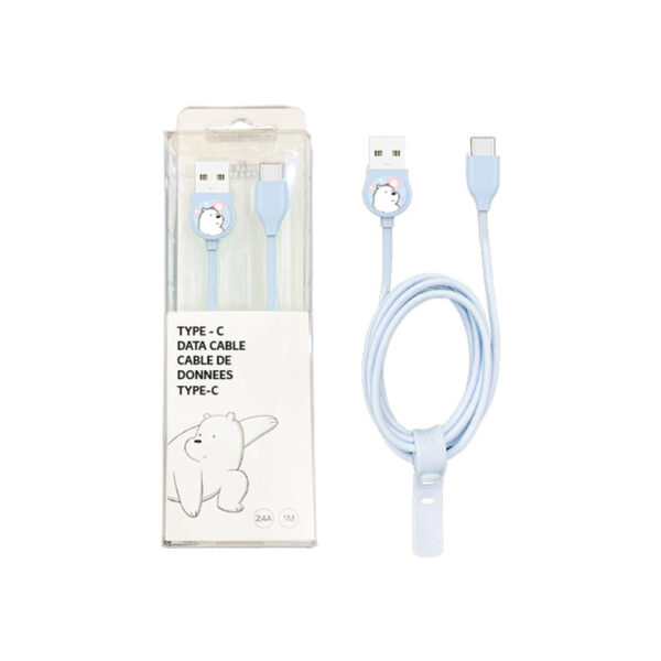 We Bare Bears - Micro USB Data Cable - Ice Bear - Image 2