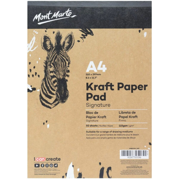 Mont Marte Signature Kraft Paper Pad Size A4. - Image 3