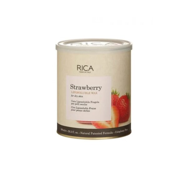 Rica Strawberry Liposoluble Painless Hair Removal Wax For Men & Women| Quick & Easy Tan Removal Waxing For Face, Armpit & Body| 800 ml: