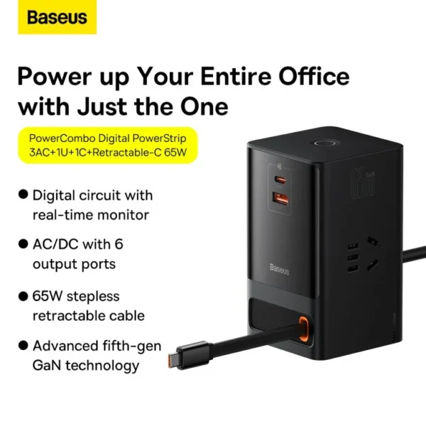 Baseus PowerCombo Digital Power Strip - Image 7