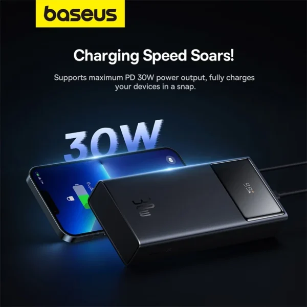 Baseus Star-Lord Digital Display Fast Charging Power Bank 20000mAh 30W Cluster Black - Image 6