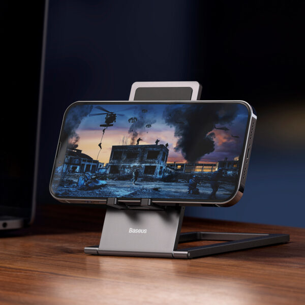Baseus Foldable Metal Desktop Holder Gray - Image 4