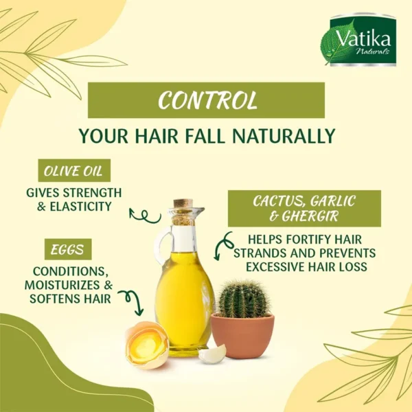 Vatika Naturals, Hairfall Control Hair Mask with Cactus 500 g. - Image 4