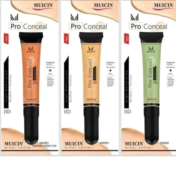MUICIN HD Pro Concealer Corrector, Ultimate Coverage and Lightweight Formula (Orange). - Image 2