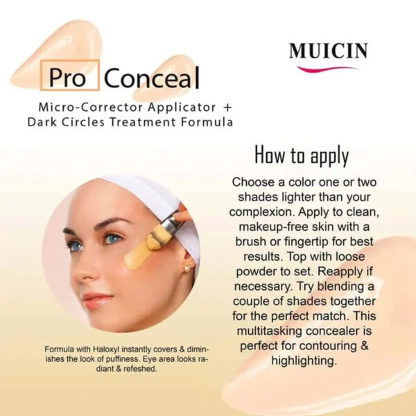 MUICIN HD Pro Concealer Corrector, Ultimate Coverage and Lightweight Formula (Orange). - Image 6