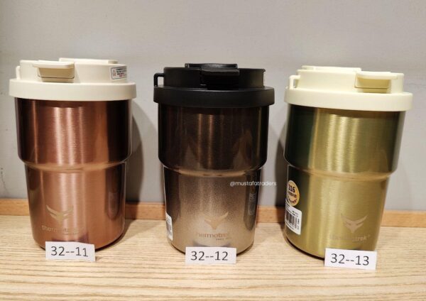Casual Coffee TUMBLER Vacuum Insulated Stainless Steel  – 450ml (2 Colors)(Item Code:32-11,Brown),(Item Code:32-12,Black),(Item Code:32-13,Yellow):