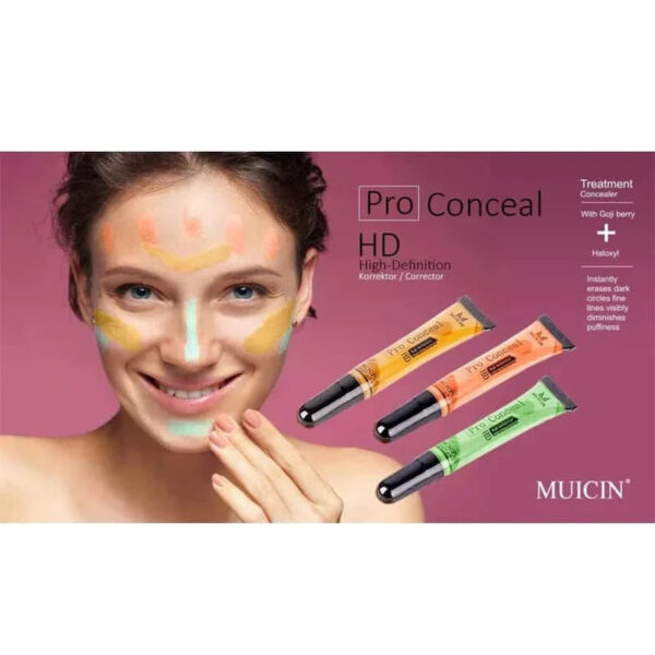 MUICIN HD Pro Concealer Corrector, Ultimate Coverage and Lightweight Formula (Orange). - Image 5