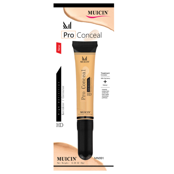MUICIN HD Pro Concealer Corrector, Ultimate Coverage and Lightweight Formula (Yellow). - Image 8