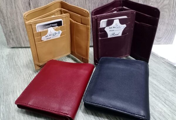 Slim Black Card Holder & Wallet, Pockets Bi-Fold ,Book Style for Men