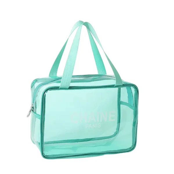 Large Capacity Neon Transparent PVC Cosmetic Bag - Image 4