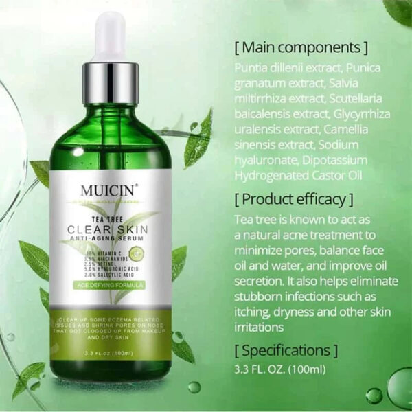 MUICIN Tea Tree Anti Aging Clear Skin Face Serum. - Image 5