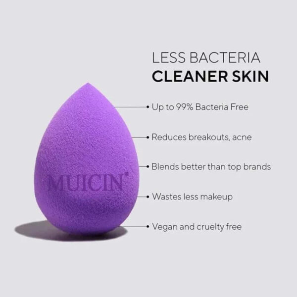 MUICIN Purple Makeup Blender Sponge. - Image 3