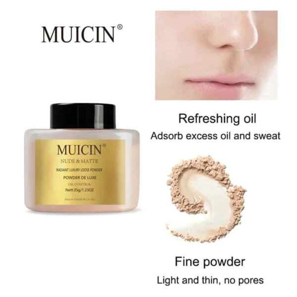 MUICIN Nude Matte Radiant Loose Powder, Invisible Finish for a Flawless Complexion. - Image 7