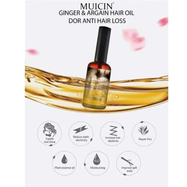MUICIN Ginger & Argan Hair Oil 30ml - Image 6