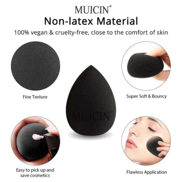 MUICIN Black Sponge makeup Blender. - Image 8