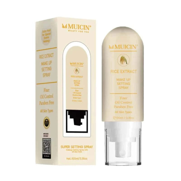 MUICIN Rice Extract Makeup Setting & Fixing Spray, Set & Refresh for Long-Lasting Wear.