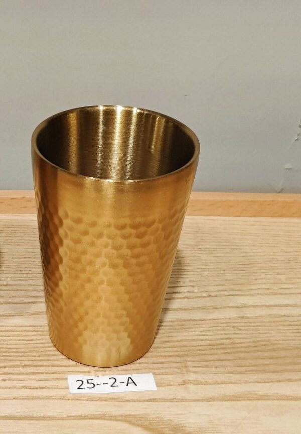 Drinking Glass hammered Golden STAINLESS STEEL 25-2A 360ml