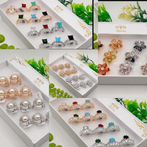 Fancy adjustable zircon rings for women's