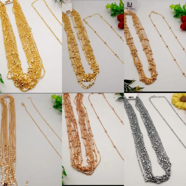 Luxury Stylish China gold and silver chain for girls and women