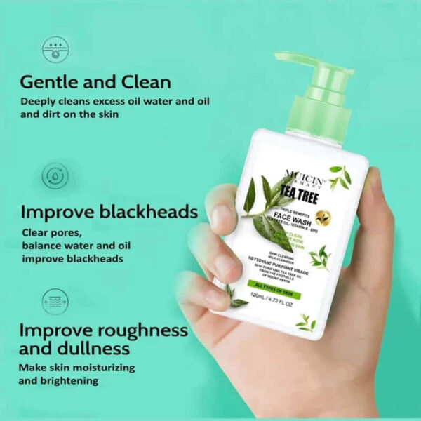 MUICIN Tea Tree Face Wash, Clarifying Deep Clean. - Image 4