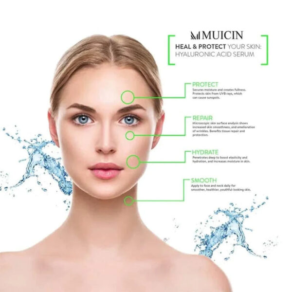 MUICIN Vitamin C + Hyaluronic Acid Complete Skin Solution Serum - Image 3