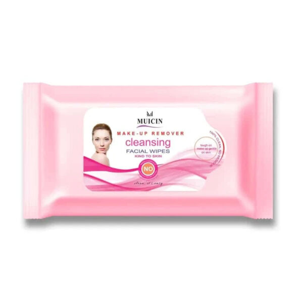 MUICIN Pink Cleansing Facial Wipes - Gentle, Effective Makeup Removal.